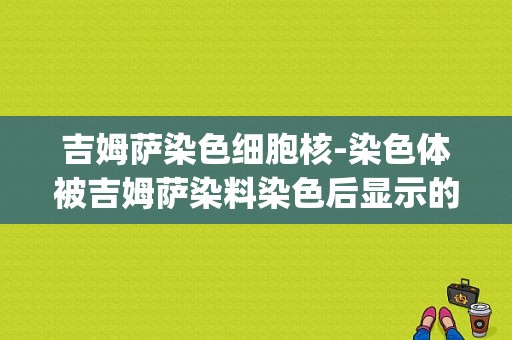 吉姆萨染色细胞核-染色体被吉姆萨染料染色后显示的g带