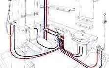 浴室冷热水系统图（浴房冷热水怎样安装）
