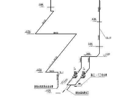 cad冷水管热水管图标 cad冷热水系统原理图-图1