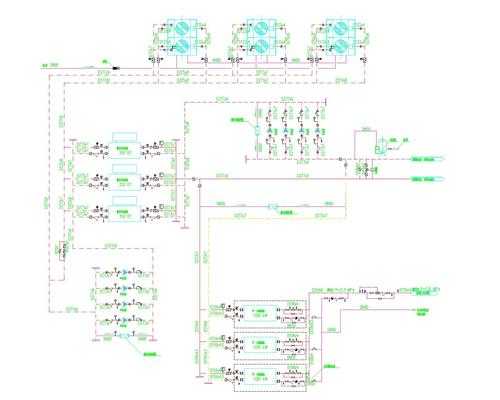 制冷机房一般设置在哪 制冷机房冷热水系统流程图-图1