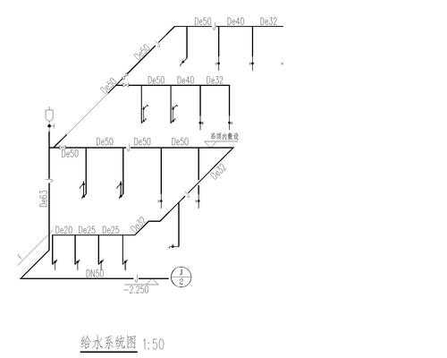 冷热水图纸怎么标记-冷热水系统画法-图3