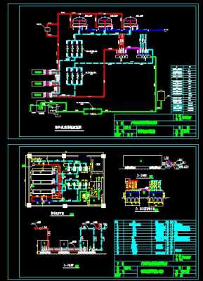 制冷机房冷热水系统图例_制冷机房系统原理图-图3