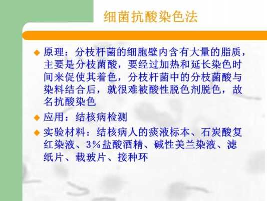 常用于细菌染色的酸性染料,细菌学中最常用的染色方法是抗酸染色法 -图1