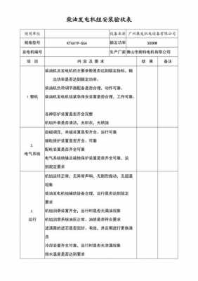 发电机验收标准 异步发电机安装检验批资料-图1