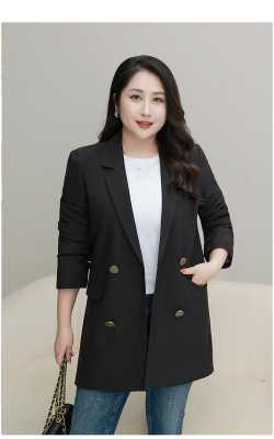 大码女西装女外套-大码女新款西服品牌有哪些-图1